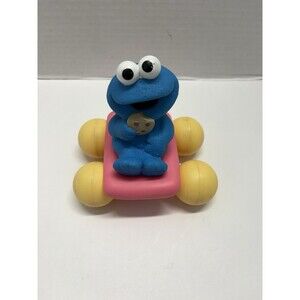 ILLCO Toy Jim Henson 1980s Cookie Monster Rubber Car Vintage Sesame Street